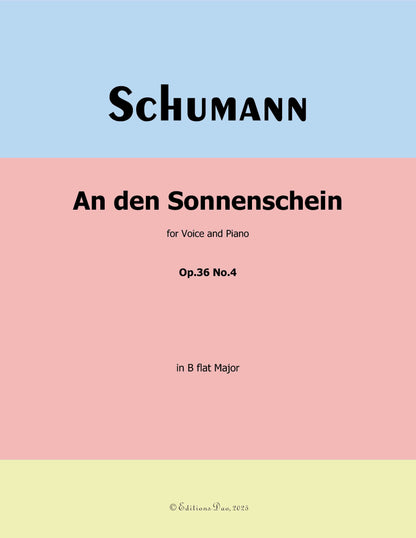 An den Sonnenschein, by R. Schumann