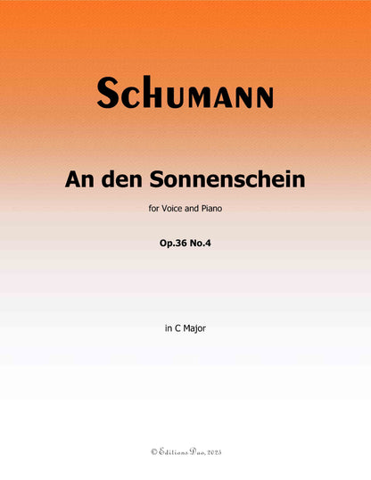 An den Sonnenschein, by R. Schumann