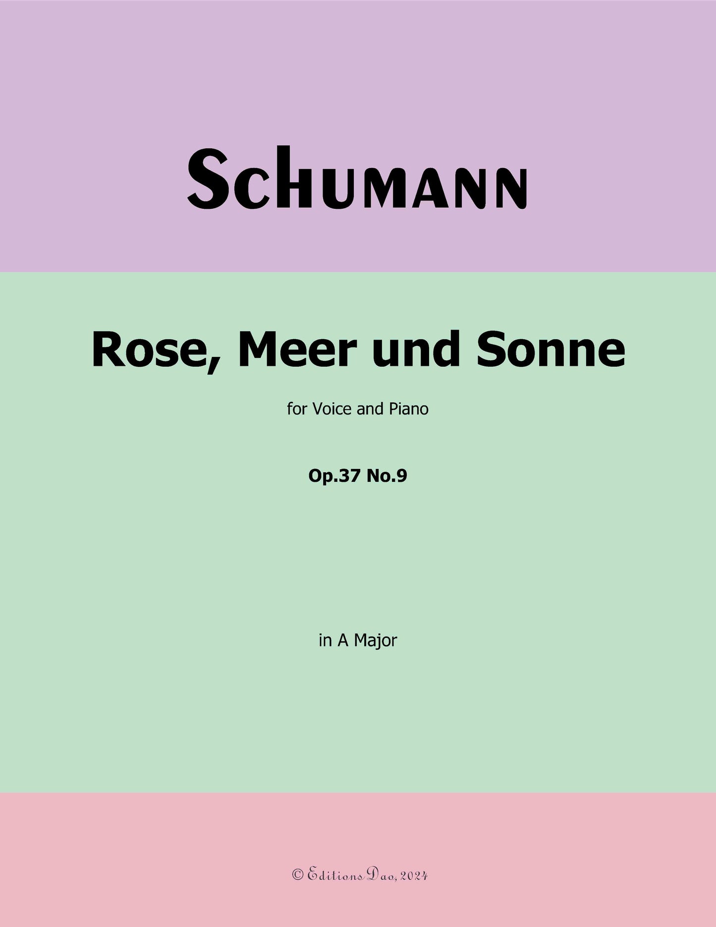 Rose,Meer und Sonne, by R. Schumann