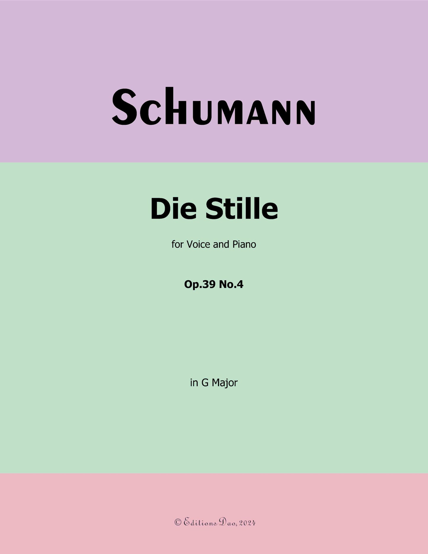 Die Stille, by R. Schumann