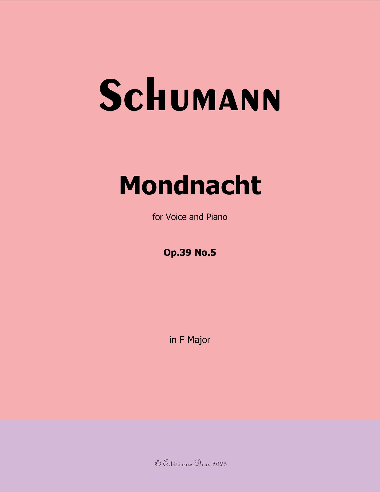 Mondnacht, by R. Schumann