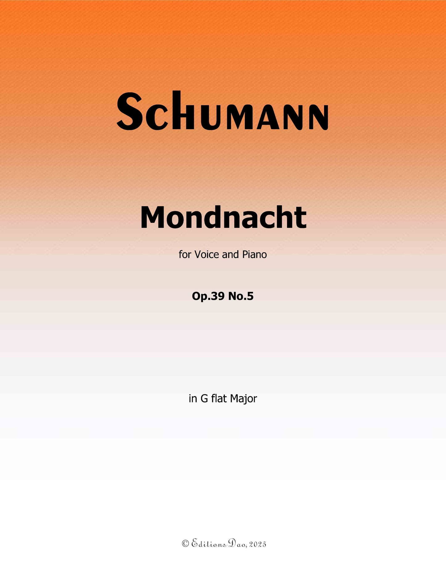 Mondnacht, by R. Schumann