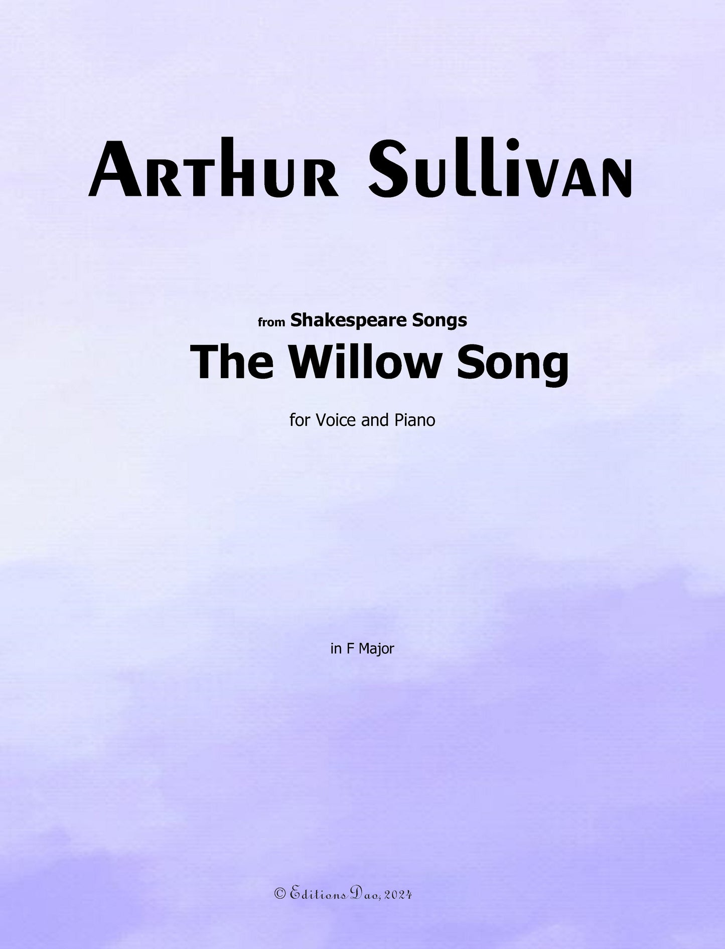 The Willow Song, by A. Sullivan