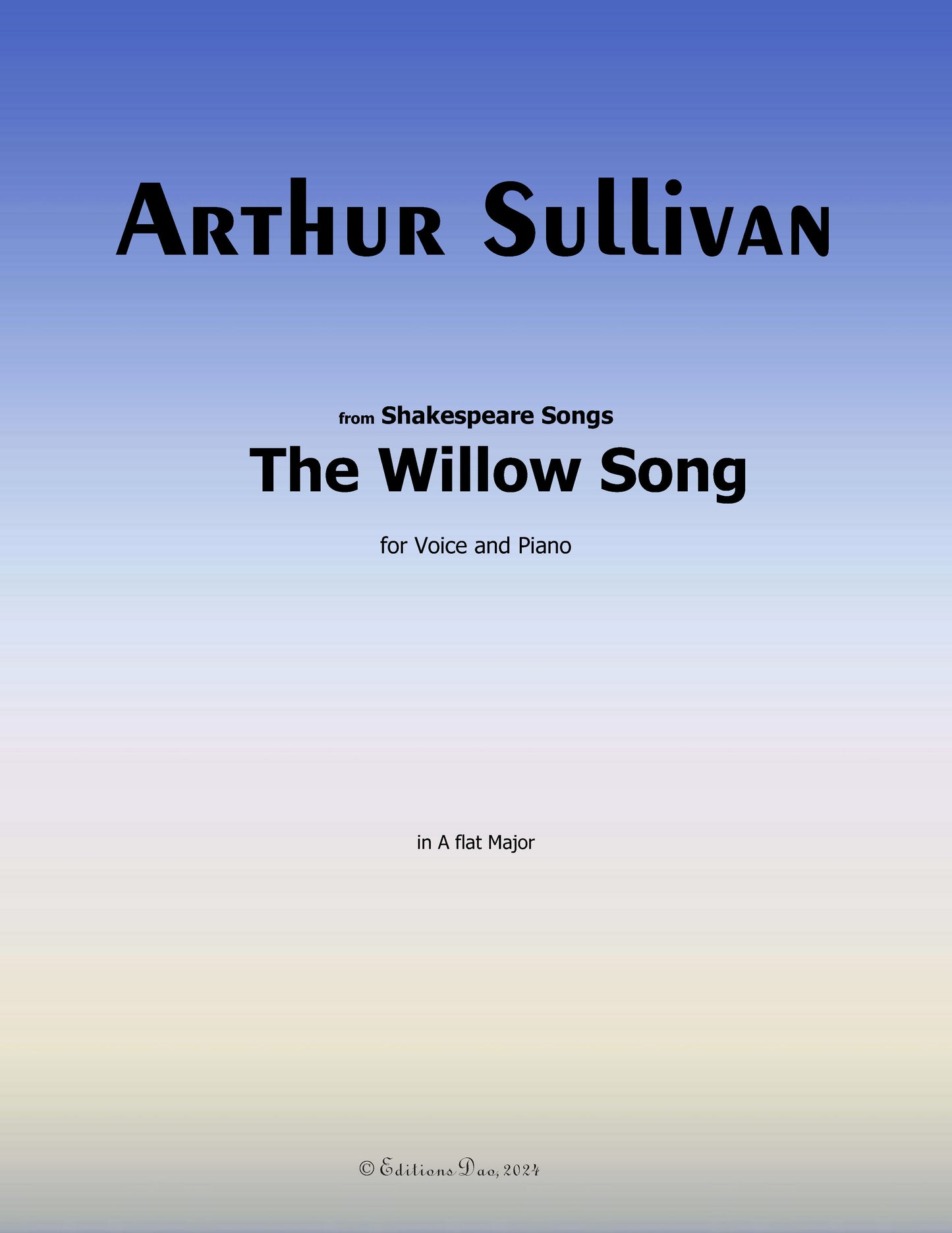 The Willow Song, by A. Sullivan