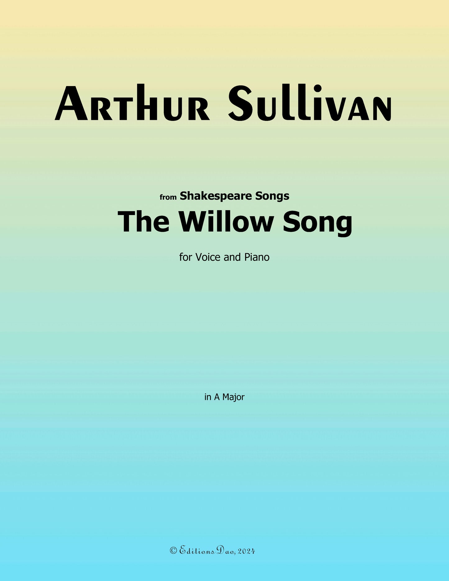 The Willow Song, by A. Sullivan