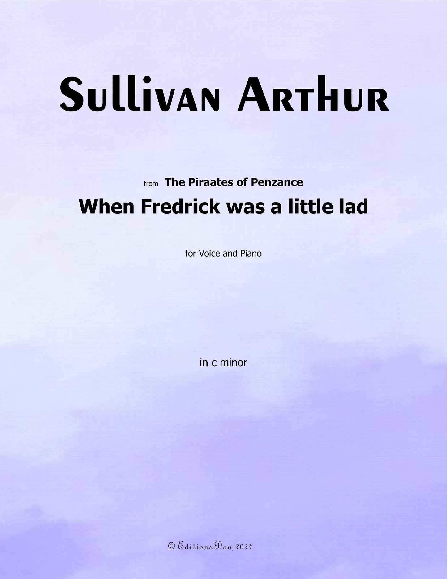 When Fredrick was a little lad, by A. Sullivan