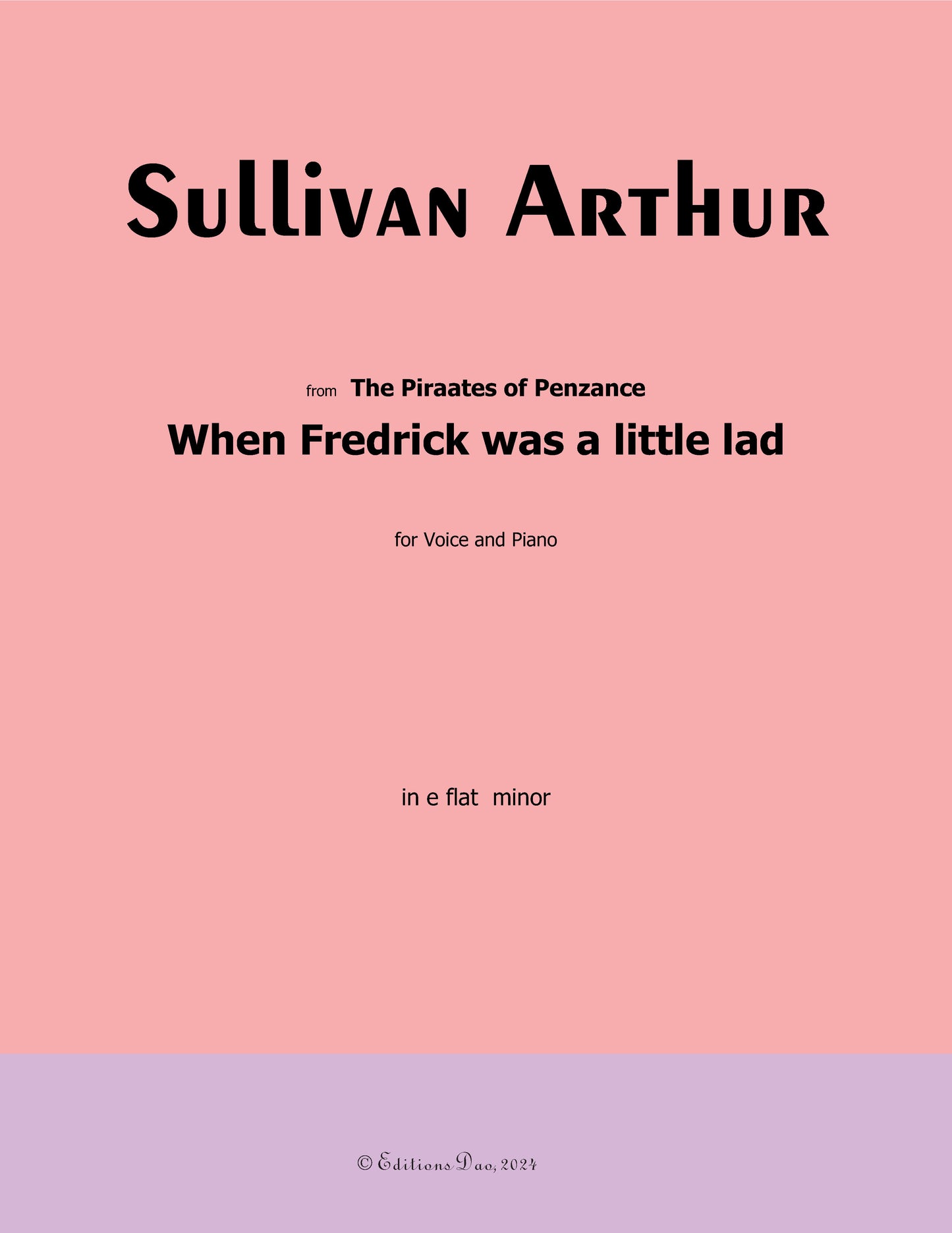 When Fredrick was a little lad, by A. Sullivan