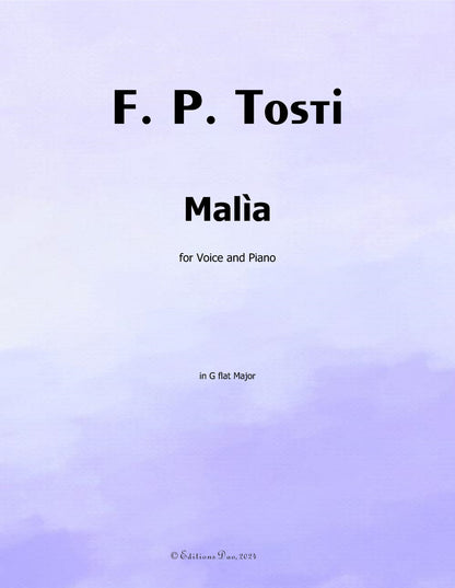 Malìa, by F. P. Tosti