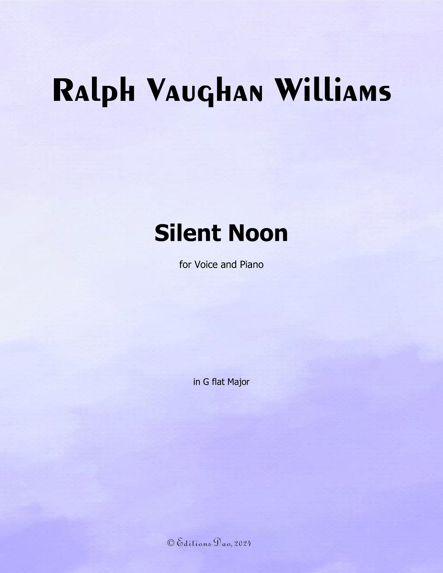 Silent Noon, by Vaughan Williams